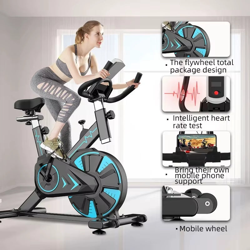 Home Exercise Spinning Bike Fitness Equipment.Mute Exercise Indoor Exercise Bicycle Cycling Trainer Sports Equipment