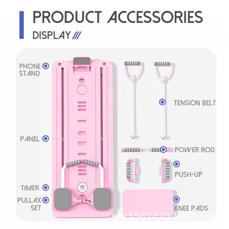 Multi-Functional Four-In-One Foldable Fitness Board for Pilates Abdominal and Chest Muscle Exercises Universal Use