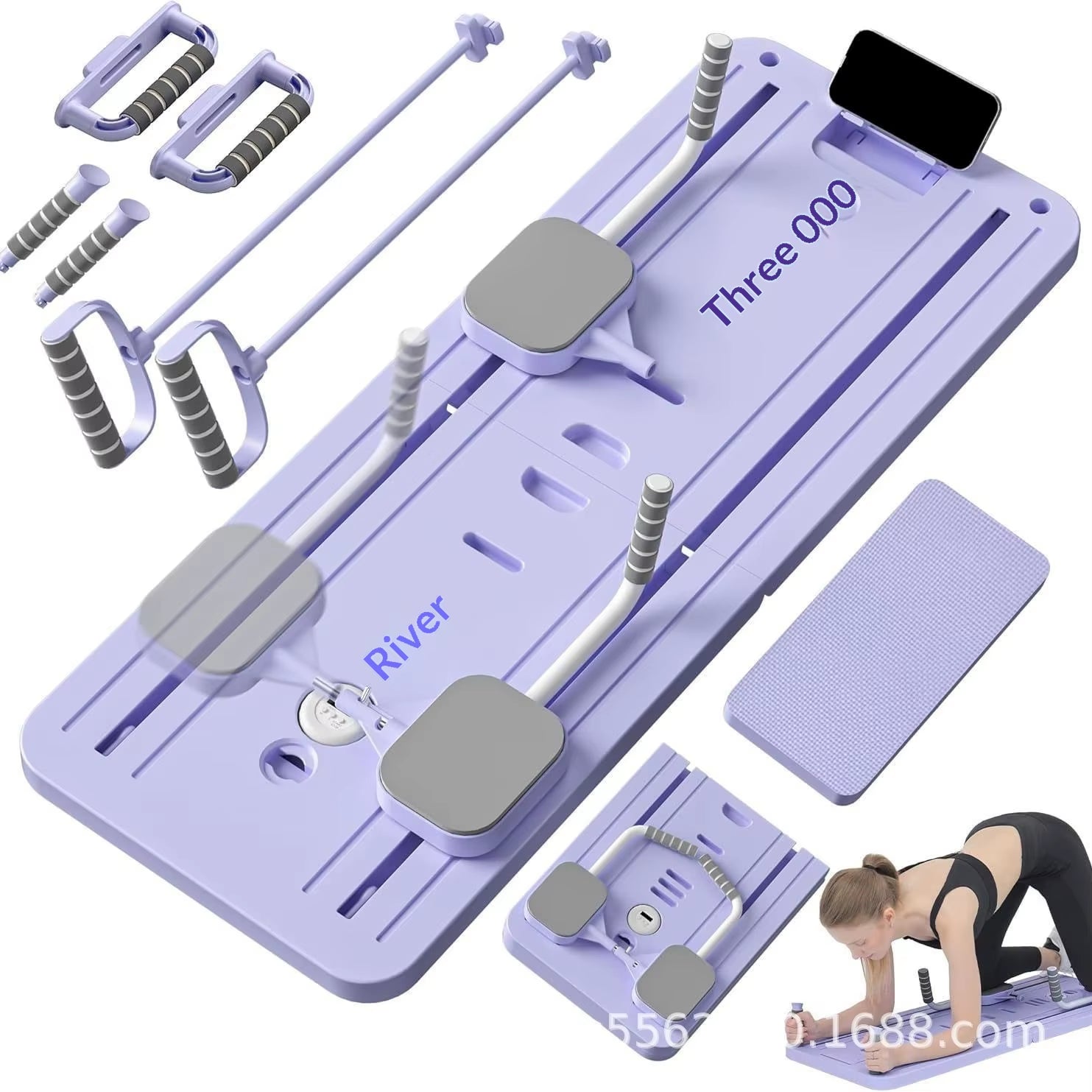 Multi-Functional Four-In-One Foldable Fitness Board for Pilates Abdominal and Chest Muscle Exercises Universal Use